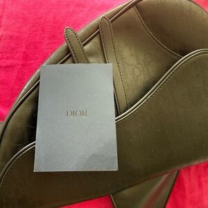 Dior Khaki Saddle Bag